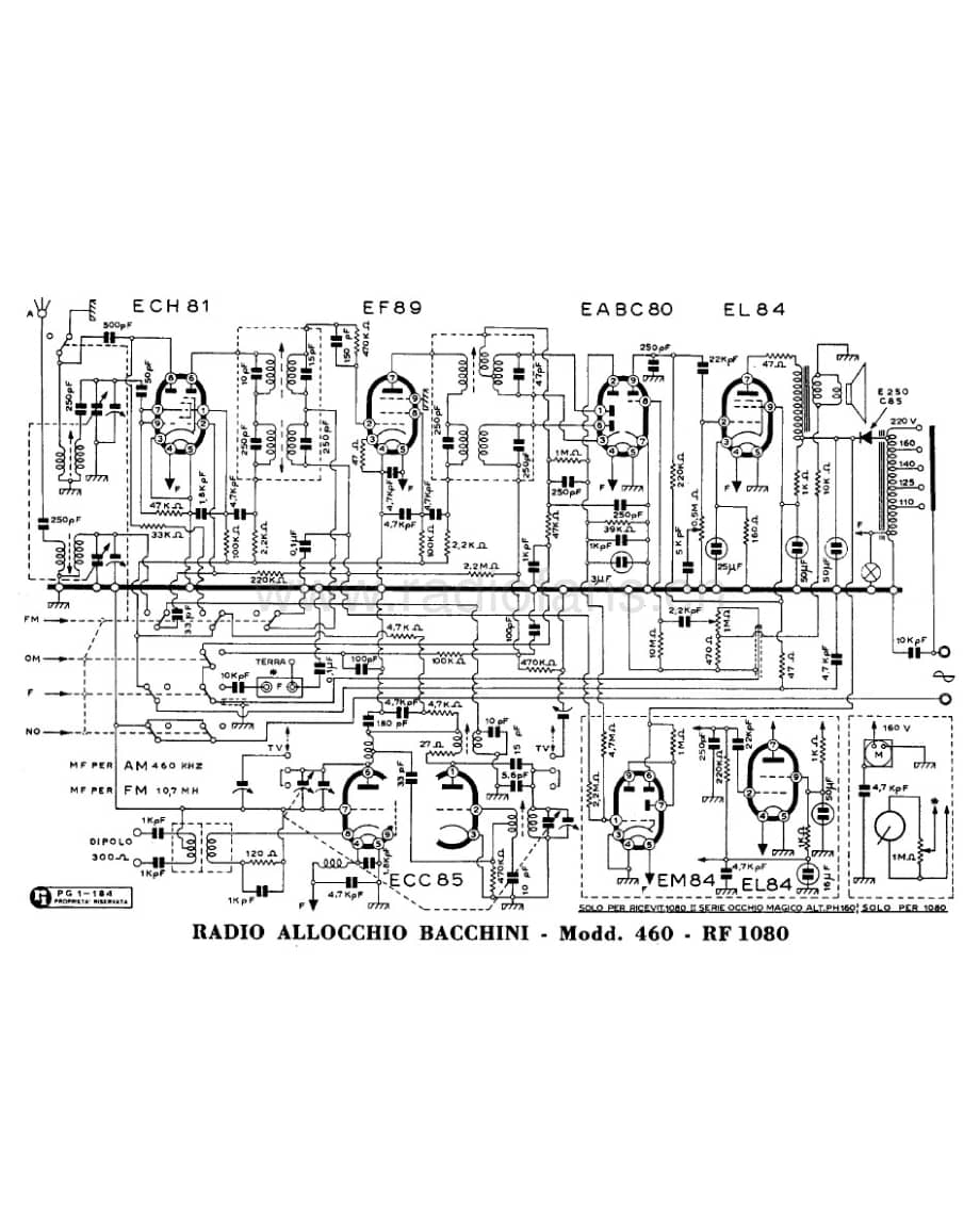 Allocchio Bacchini 460 1080 电路原理图.pdf_第1页
