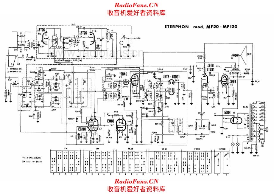 Ital Radio Eterphon MF20 - MF120 电路原理图.pdf_第1页