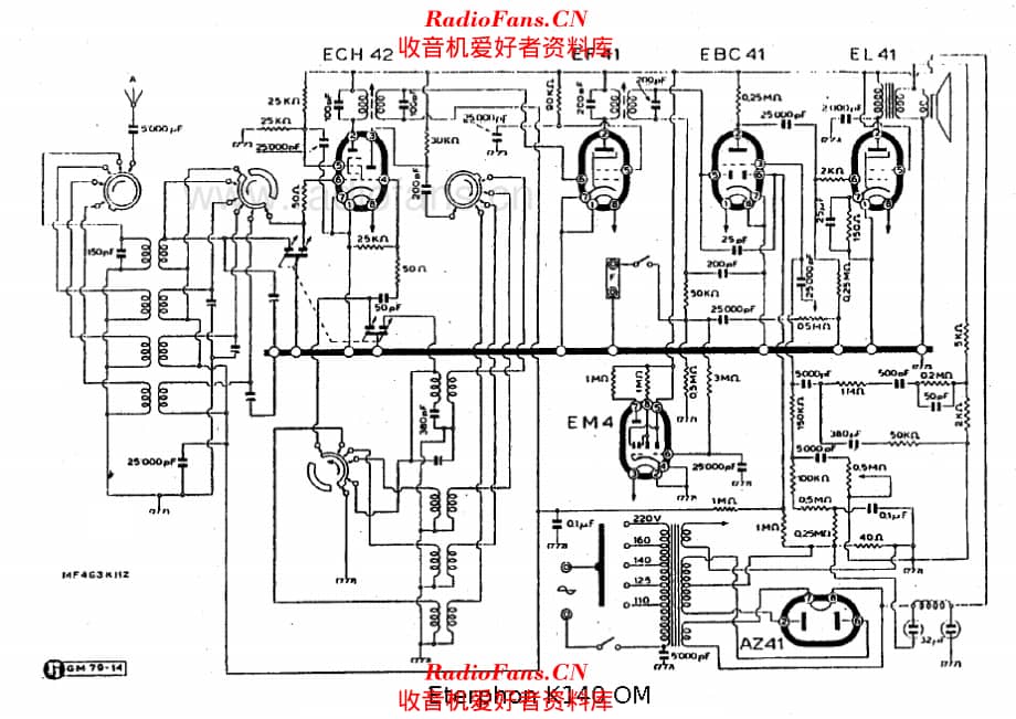 Ital Radio Eterphon K140 OM 电路原理图.pdf_第1页