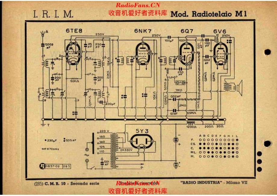 IRIM Radiotelaio M1 电路原理图.pdf_第1页