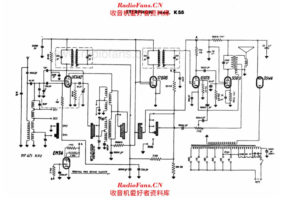 Ital Radio Eterphon K55 电路原理图.pdf_第1页