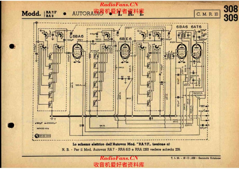 Industria Radiotecnica Italiana RA7-F 电路原理图.pdf_第1页