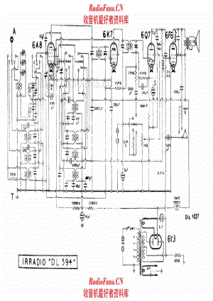 Irradio DL594 DL594 Phono altenate 电路原理图.pdf