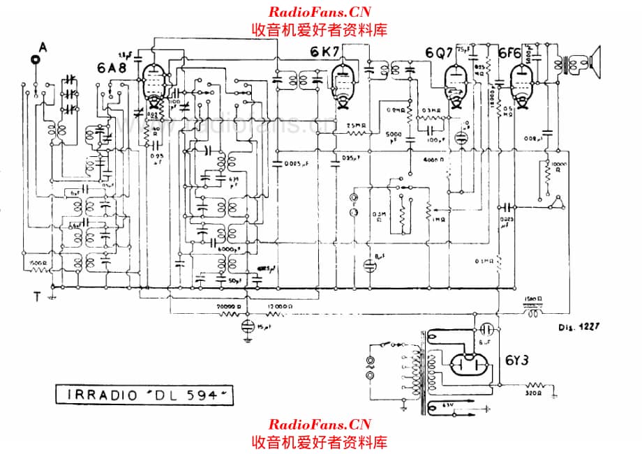 Irradio DL594 DL594 Phono altenate 电路原理图.pdf_第1页