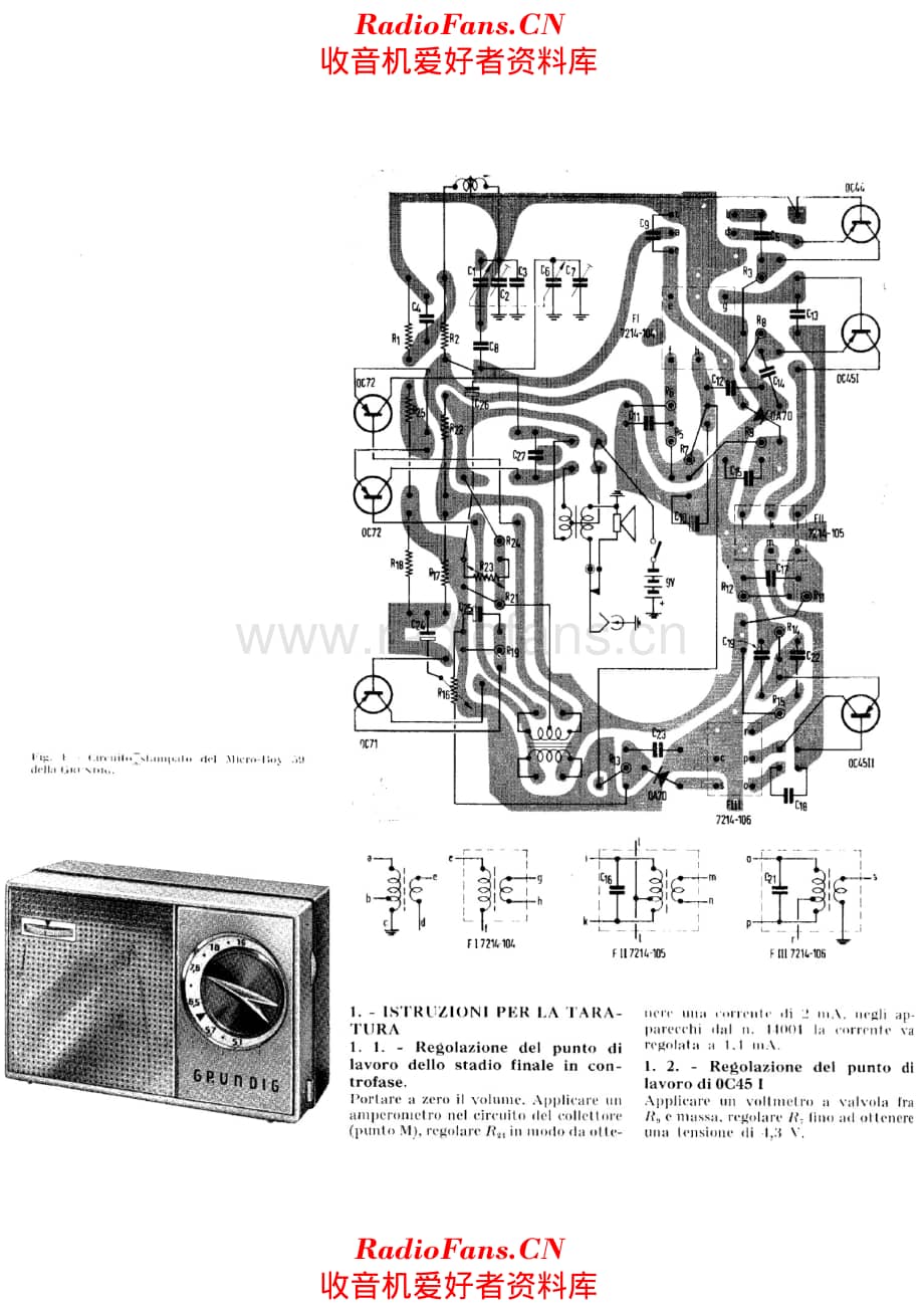 Grundig Micro Boy 59 PCB layout 电路原理图.pdf_第1页