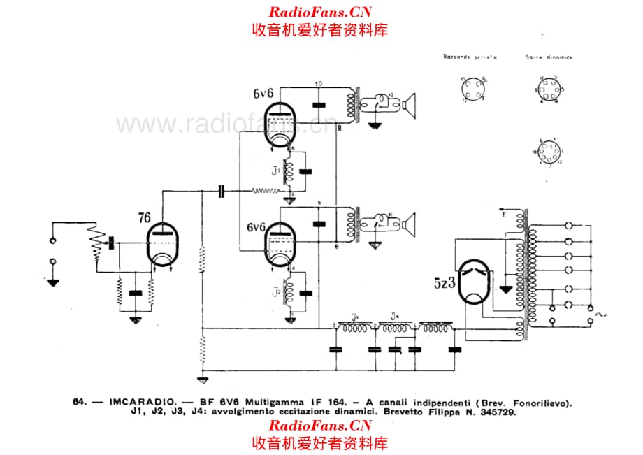 Imcaradio IF164 patent 345729 电路原理图.pdf_第1页