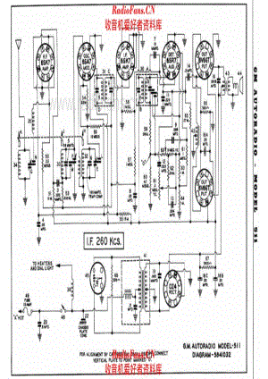 General Motors 511 - 1951 电路原理图.pdf
