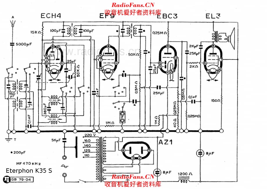 Ital Radio Eterphon K35 S 电路原理图.pdf_第1页