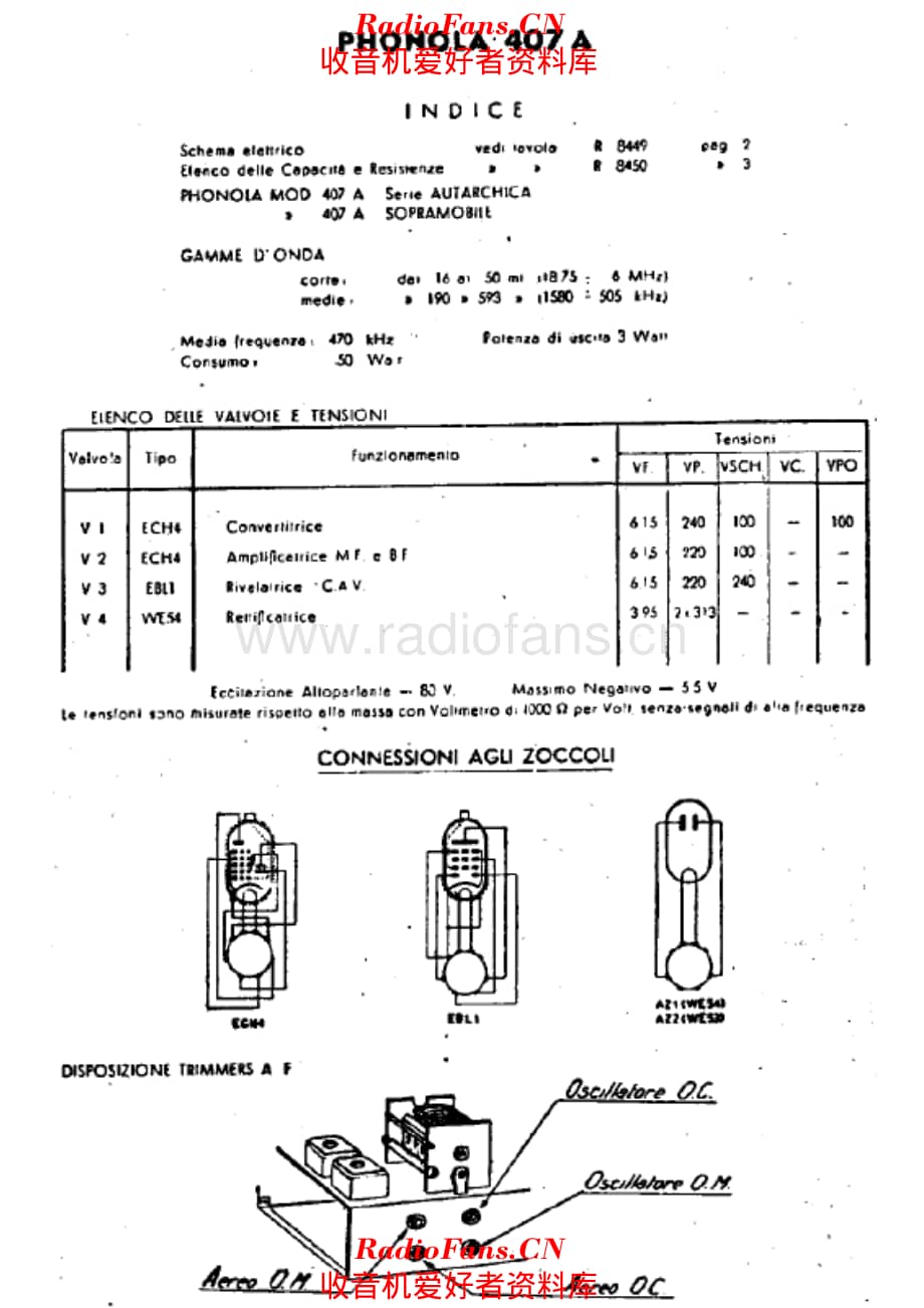 Phonola 407A tubes 电路原理图.pdf_第1页