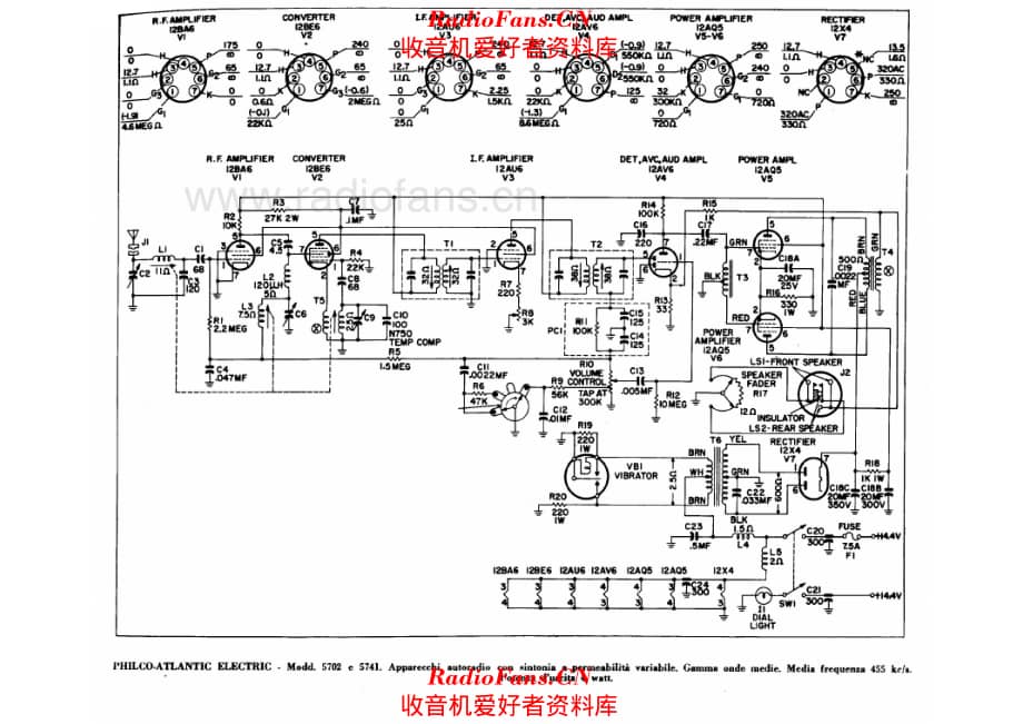 Philco 5702 5741 电路原理图.pdf_第1页