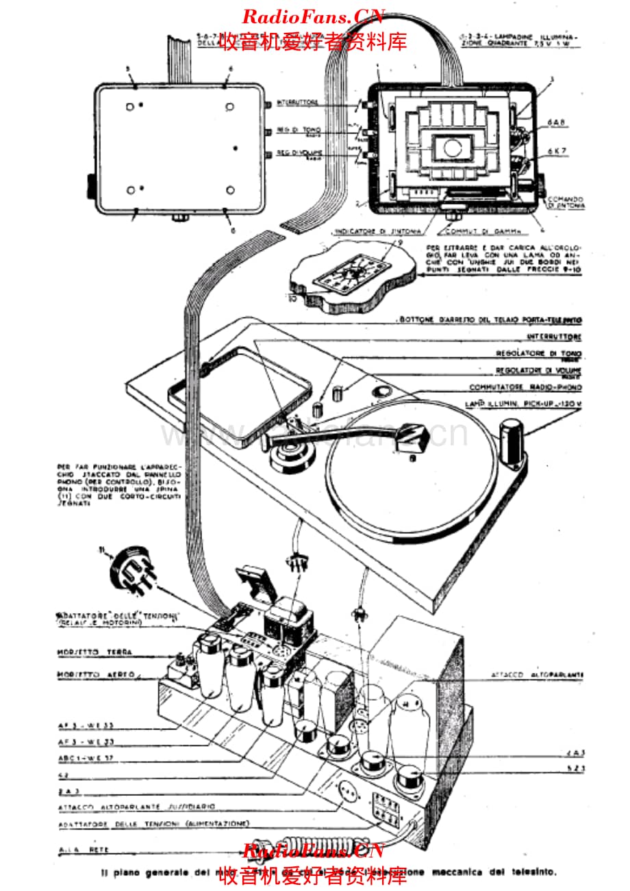 Phonola 910 interconnections 电路原理图.pdf_第1页