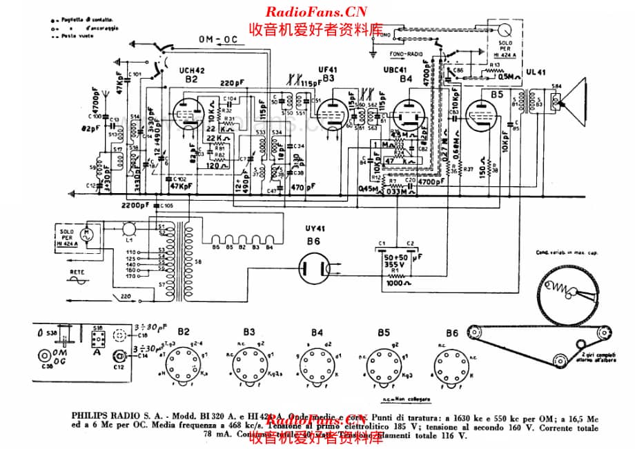 Philips BI320A HI424A 电路原理图.pdf_第1页