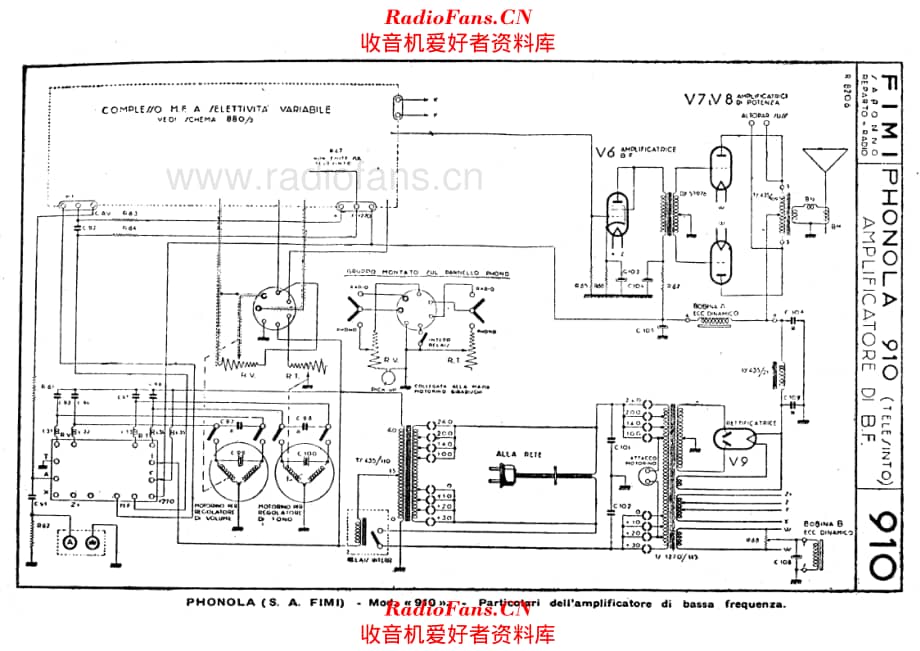 Phonola 910 LF unit alternate 电路原理图.pdf_第1页