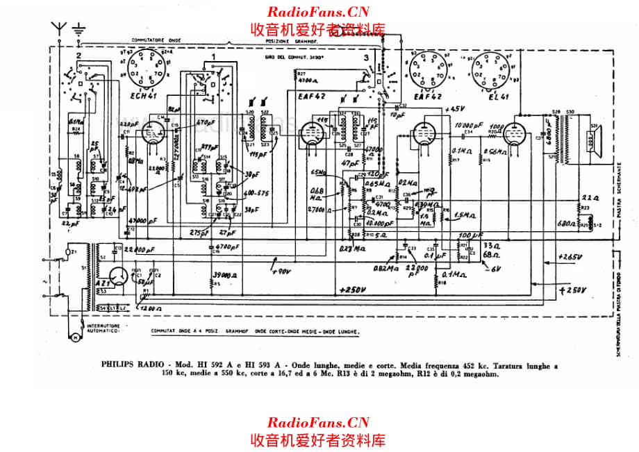 Philips HI592A 593A 电路原理图.pdf_第1页