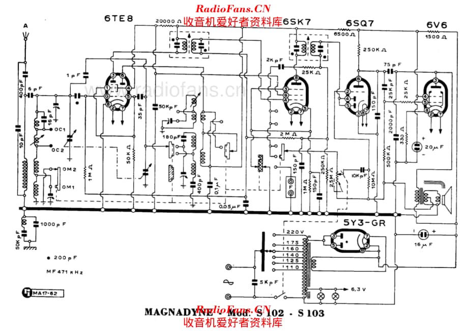 Magnadyne S102 S103 电路原理图.pdf_第1页