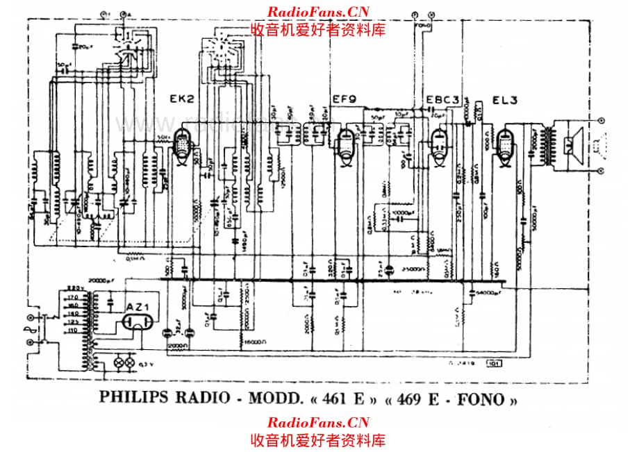 Philips 461E 469E fono 电路原理图.pdf_第1页