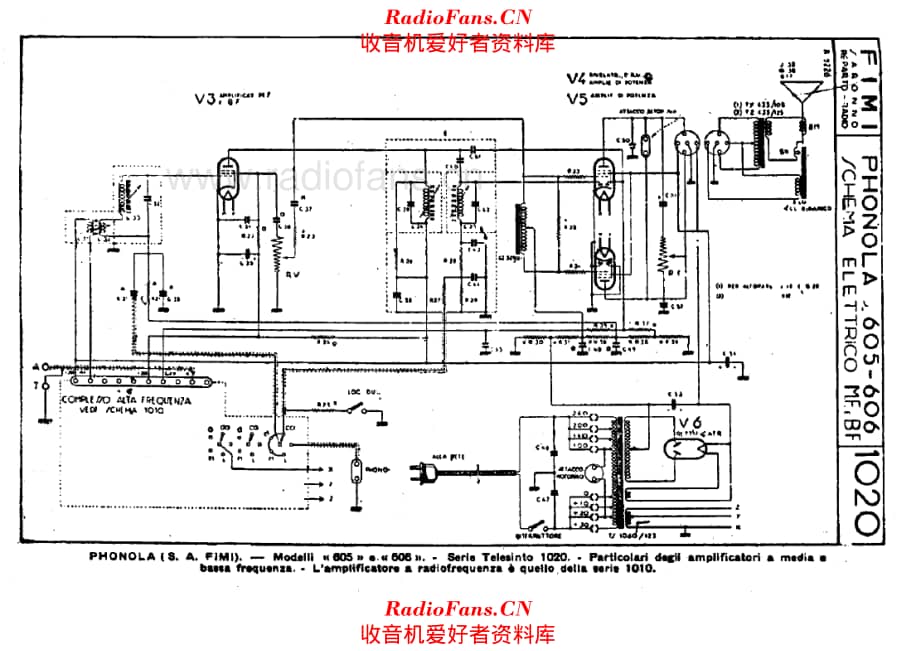 Phonola 605 606 IF and LF amplifiers 电路原理图.pdf_第1页