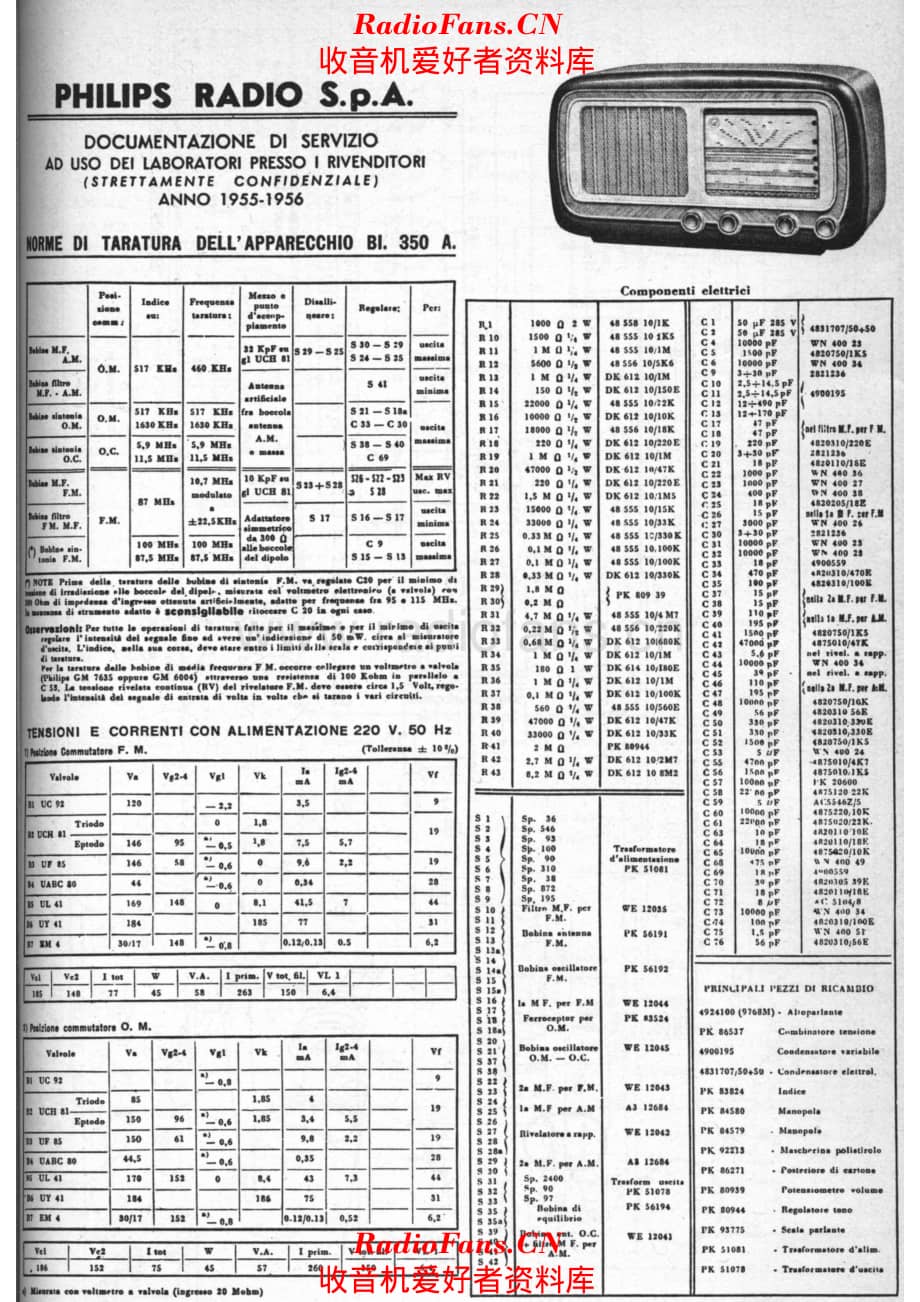 Philips BI350A components 电路原理图.pdf_第1页