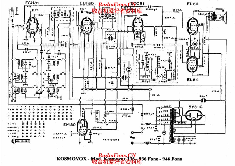 Kosmovox 136 936 Fono 946 Fono 电路原理图.pdf_第1页