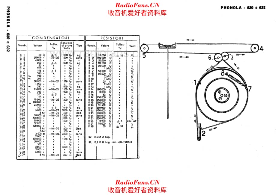 Phonola 630 632 components 电路原理图.pdf_第1页