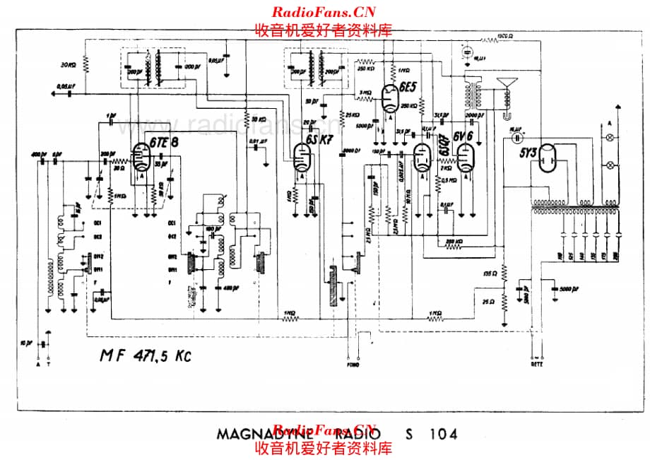 Magnadyne S104 alternate 电路原理图.pdf_第1页