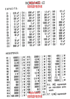 Phonola 622 components 电路原理图.pdf