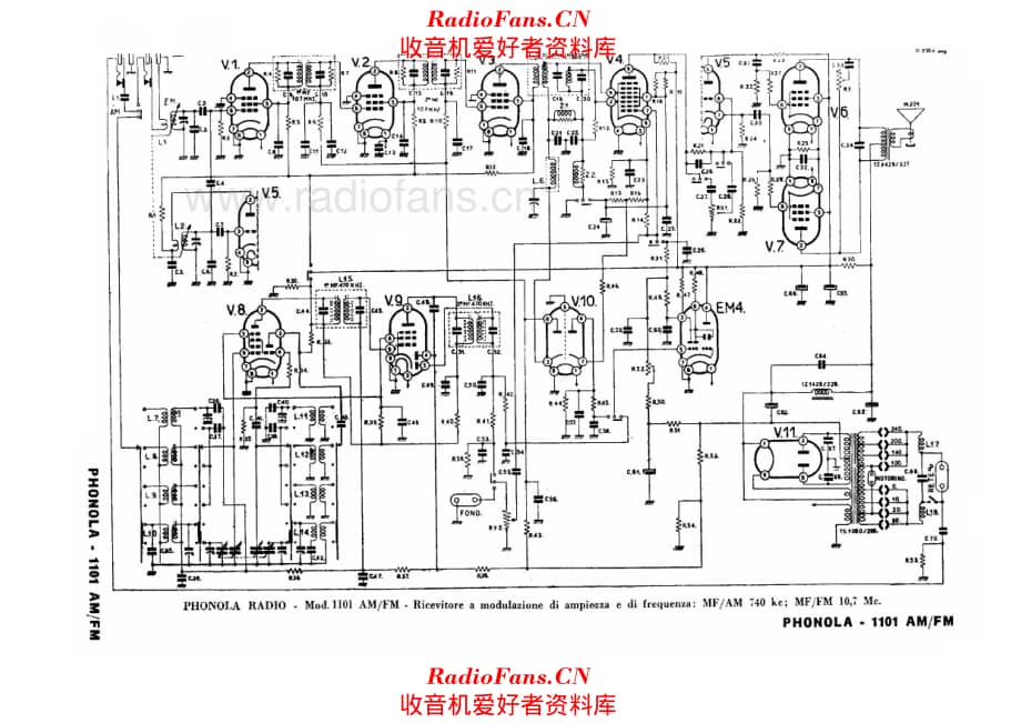 Phonola 1101 AM-FM 电路原理图.pdf_第1页