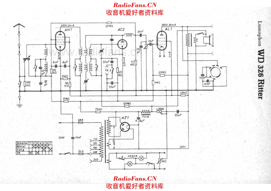 Lumophon WD326 Ritter 电路原理图.pdf_第1页