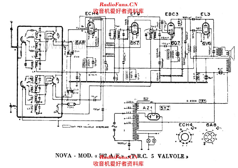 Nova 502A-E PRC 5 valvole 电路原理图.pdf_第1页