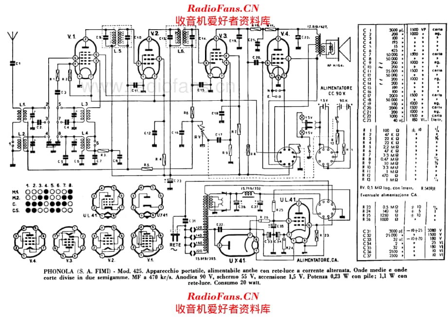 Phonola 425 电路原理图.pdf_第1页