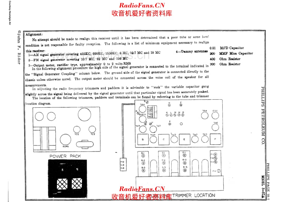 Phillips 3-63A 3-81A alignment II 电路原理图.pdf_第1页