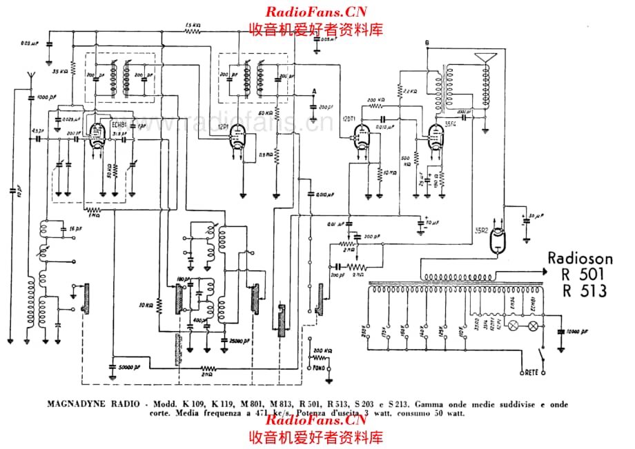 Magnadyne K109 K119 M801 M813 R501 R513 S203 S231 电路原理图.pdf_第1页