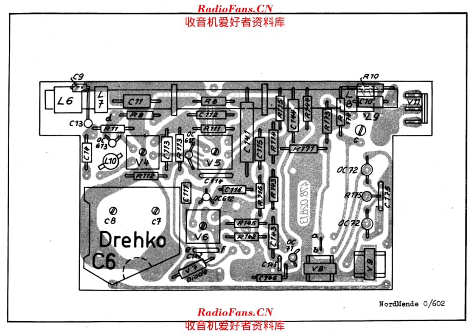 Nordmende 0-602 PCB layout 电路原理图.pdf_第1页