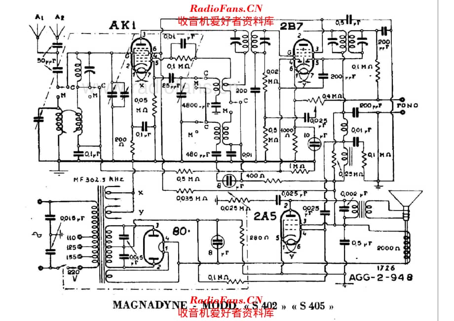 Magnadyne S402 S405 电路原理图.pdf_第1页