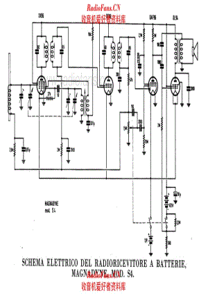 Magnadyne S4 battery operated alternate 电路原理图.pdf