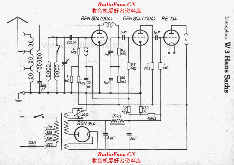 Lumophon W3 Hans Sachs 电路原理图.pdf_第1页