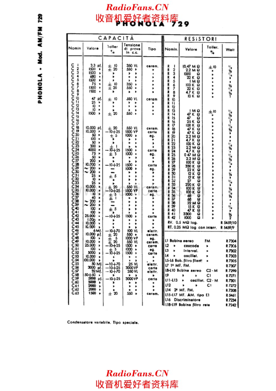 Phonola 729 components 电路原理图.pdf_第1页