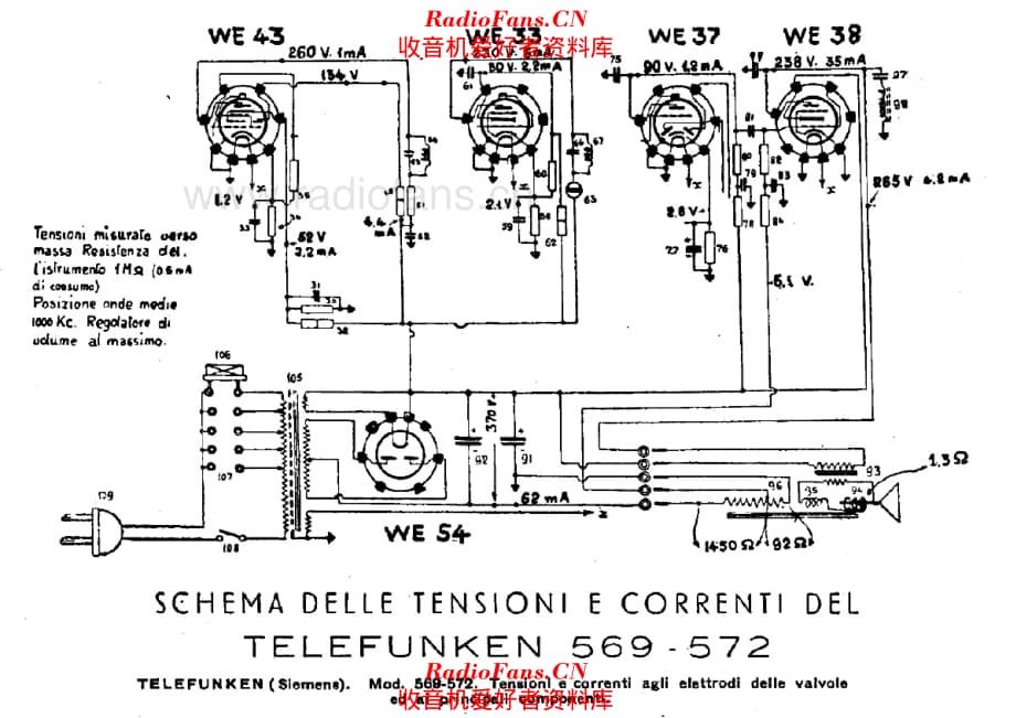 Siemens Telefunken 569 572 voltages_2 电路原理图.pdf_第1页