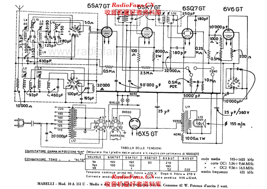 Radiomarelli 10A151U 电路原理图.pdf_第1页