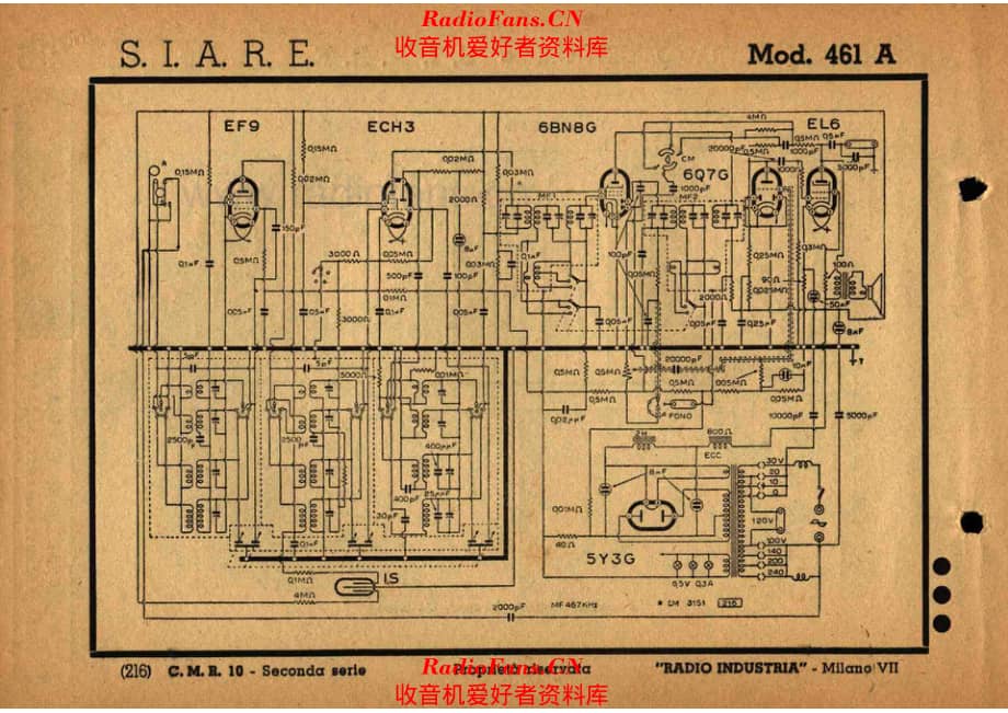 Siare Crosley 461A 电路原理图.pdf_第1页