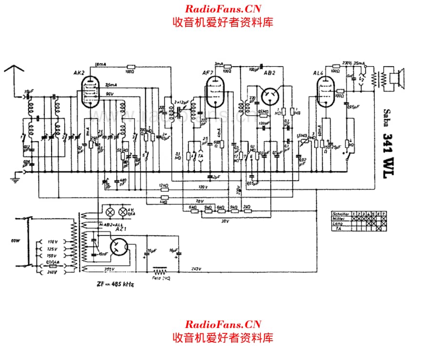 SABA 341WL 电路原理图.pdf_第1页