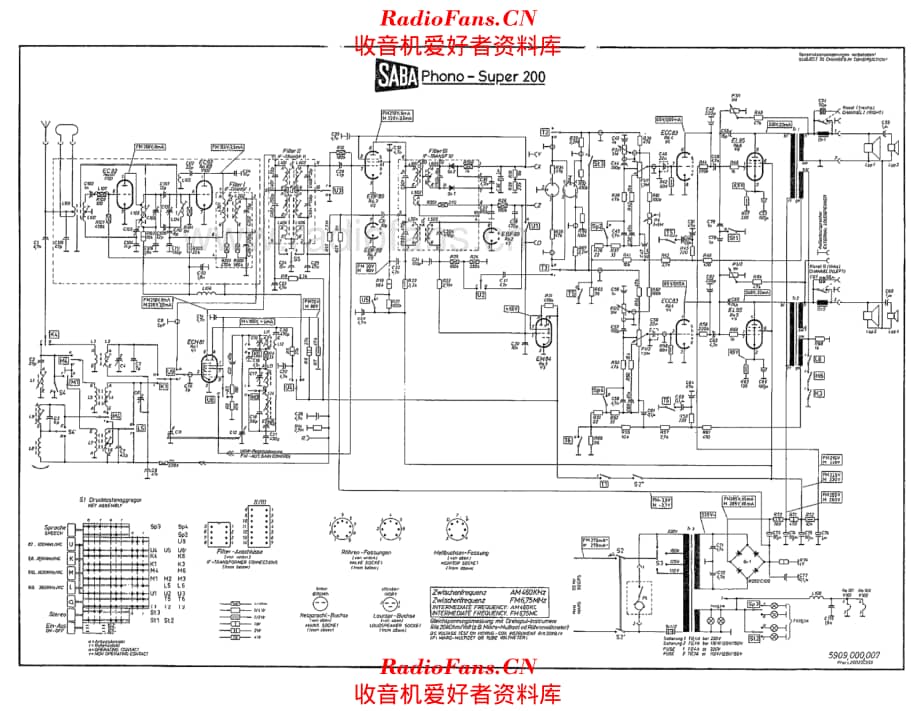 SABA 200 PhonoSuper 电路原理图.pdf_第1页