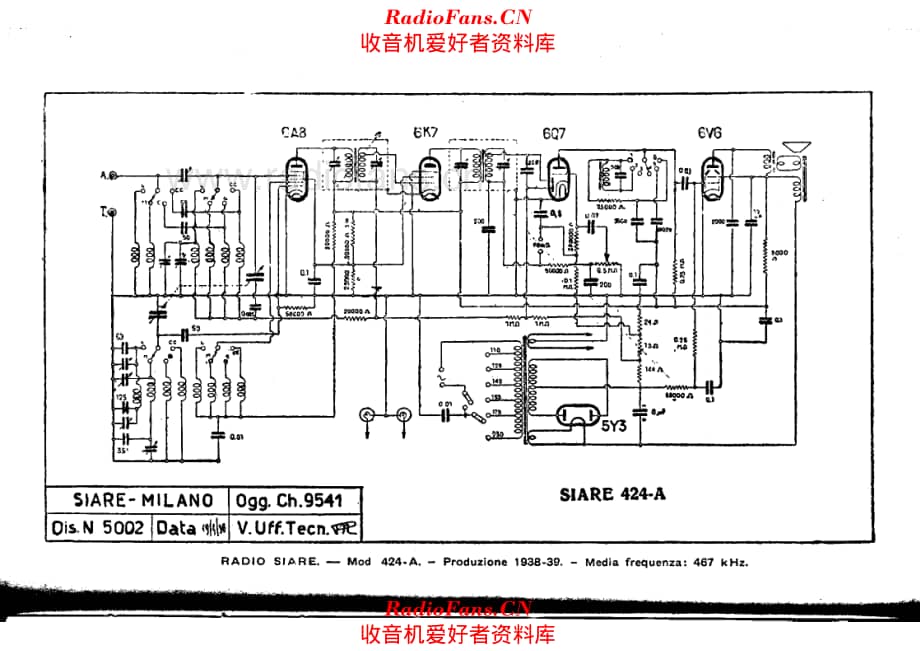 Siare Crosley S-424A 电路原理图.pdf_第1页