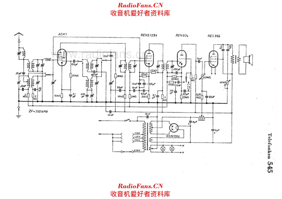 Siemens Telefunken 545 alternate 电路原理图.pdf_第1页