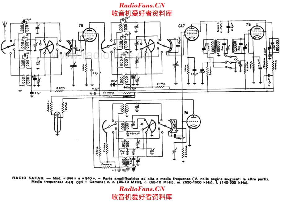 SAFAR 940 RF and IF amplifier unit 电路原理图.pdf_第1页