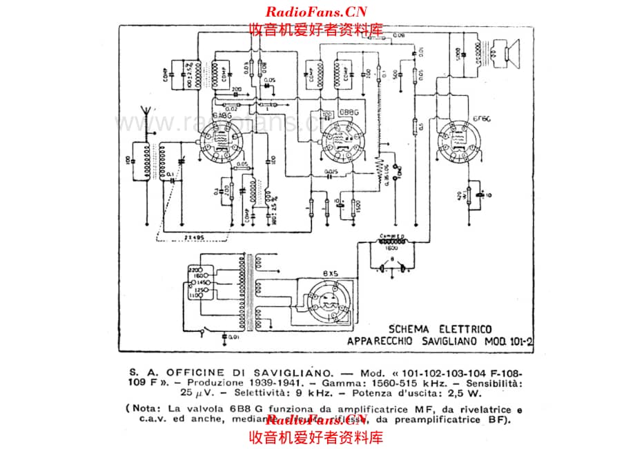 Savigliano 101 102 103 104F 108 109F 电路原理图.pdf_第1页