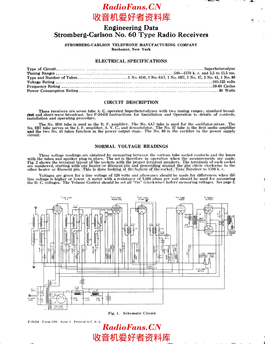 Stromberg Carlson 60 service manual 电路原理图.pdf_第1页