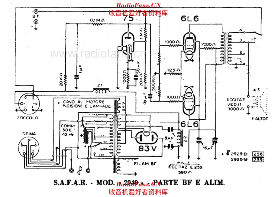 Safar 2940 AF and power supply units 电路原理图.pdf_第1页