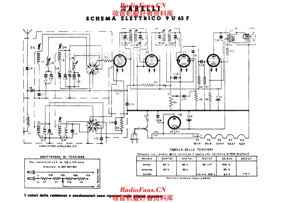 Radiomarelli 9U65F 电路原理图.pdf_第1页