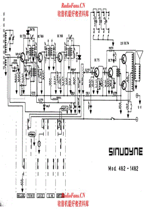 Sinudyne 482 1482 alternate 电路原理图.pdf
